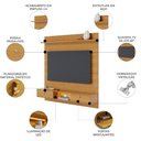 Ver imagem 4 de Painel para TV com Bancada Suspensa Zali Naturale C05 60 Polegadas 160cm MDP com LED Marrom