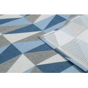 Ver imagem 3 de Tapete Passadeira Azul 1,35m X 50cm Quarto Sala ou Cozinha