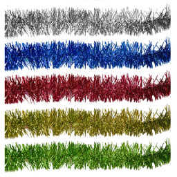 Kit 5 Festões Metalizado Brilhante Multi-colorido 5 Cores 5cm X 2 Metros - Magizi - 1