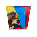 Ver imagem 6 de Mini Quadro de Mãe e Filho Decorativo Pintado a Mão 30x25cm