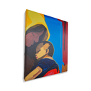 Ver imagem 3 de Mini Quadro de Mãe e Filho Decorativo Pintado a Mão 30x25cm