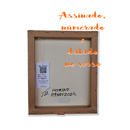Mini Quadro de Mãe e Filho Decorativo Pintado a Mão 30x25cm - 8