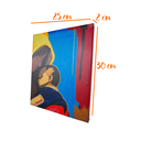 Ver imagem 7 de Mini Quadro de Mãe e Filho Decorativo Pintado a Mão 30x25cm