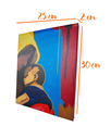 Ver imagem 7 de Mini Quadro de Mãe e Filho Decorativo Pintado a Mão 30x25cm