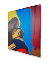 Ver imagem 4 de Mini Quadro de Mãe e Filho Decorativo Pintado a Mão 30x25cm
