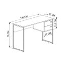 Ver imagem 3 de Mesa Escrivaninha Industrial Office 120cm com 2 Gavetas P1012 Arenas/dourado