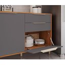 Ver imagem 6 de Balcão de Cozinha 100% Mdf 120cm 2 Portas 2 Gavetas Divina Mgm Móveis Cinamomo/titanium