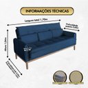 Ver imagem 2 de Sofá Cama Rivieira 1.70m - Azul