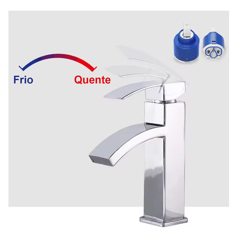 Kit 2 Torneira Monocomando Misturador Quente /frio Banheiro Cuba, Pia, Lavabo Fc-77