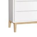 Ver imagem 3 de Kit 2 Cômoda Infantil 3 Gavetas Branco Classic Madeira Natural