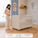 Ver mais imagens de Berço Americano Apolo 2 em 1 Mini Cama 100% MDF Bebê