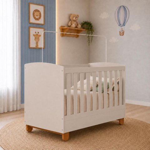 Berço Americano Apolo 2 em 1 Mini Cama 100% MDF Bebê