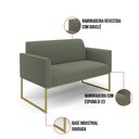 Ver imagem 3 de Sofá 2 Lugares Namoradeira Industrial Dourado Marisa Bouclê D03 - D’Rossi