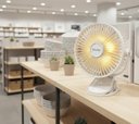 Ver imagem 3 de Ventilador Portatil com Iluminação Recarrregável 5 Velocidades Largua 15 Cm - Branco