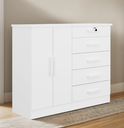 Ver imagem 1 de Cômoda New Athos 5 Gavetas com Sapateira Branco D Doro