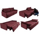 Ver imagem 7 de Sofá Sem Caixa Retrátil Reclinável 2,75m Cama inBox Versátil com Pillow Top e Molas Velusoft
