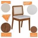 Ver imagem 4 de Kit 4 Cadeiras Sextavada Sydney Freijó/corino Branco - M. Arapongas Freijó/corino Branco