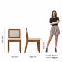 Ver imagem 5 de Kit 4 Cadeiras Sextavada Sydney Freijó/corino Branco - M. Arapongas Freijó/corino Branco