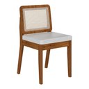 Ver imagem 2 de Kit 4 Cadeiras Sextavada Sydney Freijó/corino Branco - M. Arapongas Freijó/corino Branco