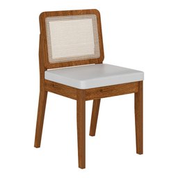 Kit 4 Cadeiras Sextavada Sydney Freijó/corino Branco - M. Arapongas Freijó/corino Branco - 2