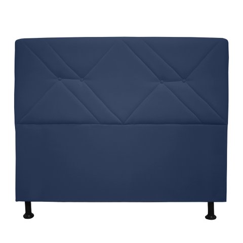 Cabeceira Mônaco 90 cm Suede Azul Marinho