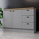 Ver imagem 1 de Balcão de Cozinha com Tampo Henn Americana 120cm 2 Portas Clássico