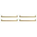 Ver imagem 1 de Kit 4 Puxadores Dourado Fosco 19cm Alça Reta Torralba para Móveis Oeiras Balcões Armários