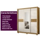 Ver imagem 5 de Guarda Roupa Canada 202cm 3 Portas Freijó Off White com Espelho Moval