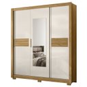 Ver imagem 7 de Guarda Roupa Canada 202cm 3 Portas Freijó Off White com Espelho Moval