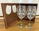 Ver imagem 2 de Kit 2 Taças Vinho Bodas de Prata 25 Anos Camargo Center 99185