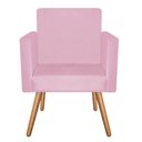 Ver imagem 3 de Poltrona Decorativa Nina Suede Rosa Bebê