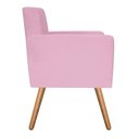 Ver imagem 2 de Poltrona Decorativa Nina Suede Rosa Bebê