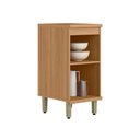 Ver imagem 2 de Balcão de Cozinha 40 cm Bless 1 Porta 100% MDF Jequitibá/Off White Fosco - Linea Brasil