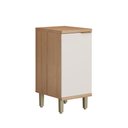 Ver imagem 1 de Balcão de Cozinha 40 cm Bless 1 Porta 100% MDF Jequitibá/Off White Fosco - Linea Brasil