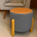 Ver imagem 2 de Puff Estrela Movelove Tecido Bouclé com Pés de Madeira