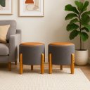 Ver imagem 3 de Puff Estrela Movelove Tecido Bouclé com Pés de Madeira