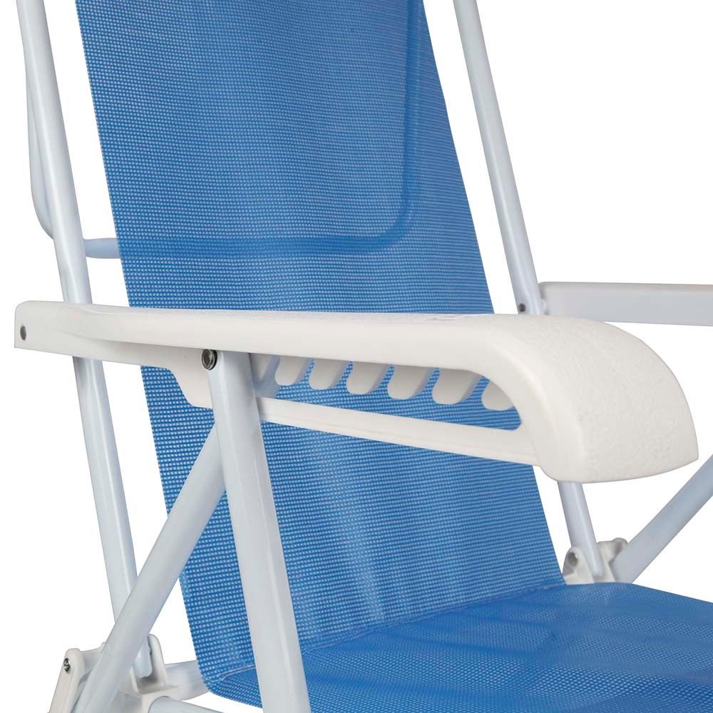 Cadeira Reclinável Aço 8 Posições Azul - 9