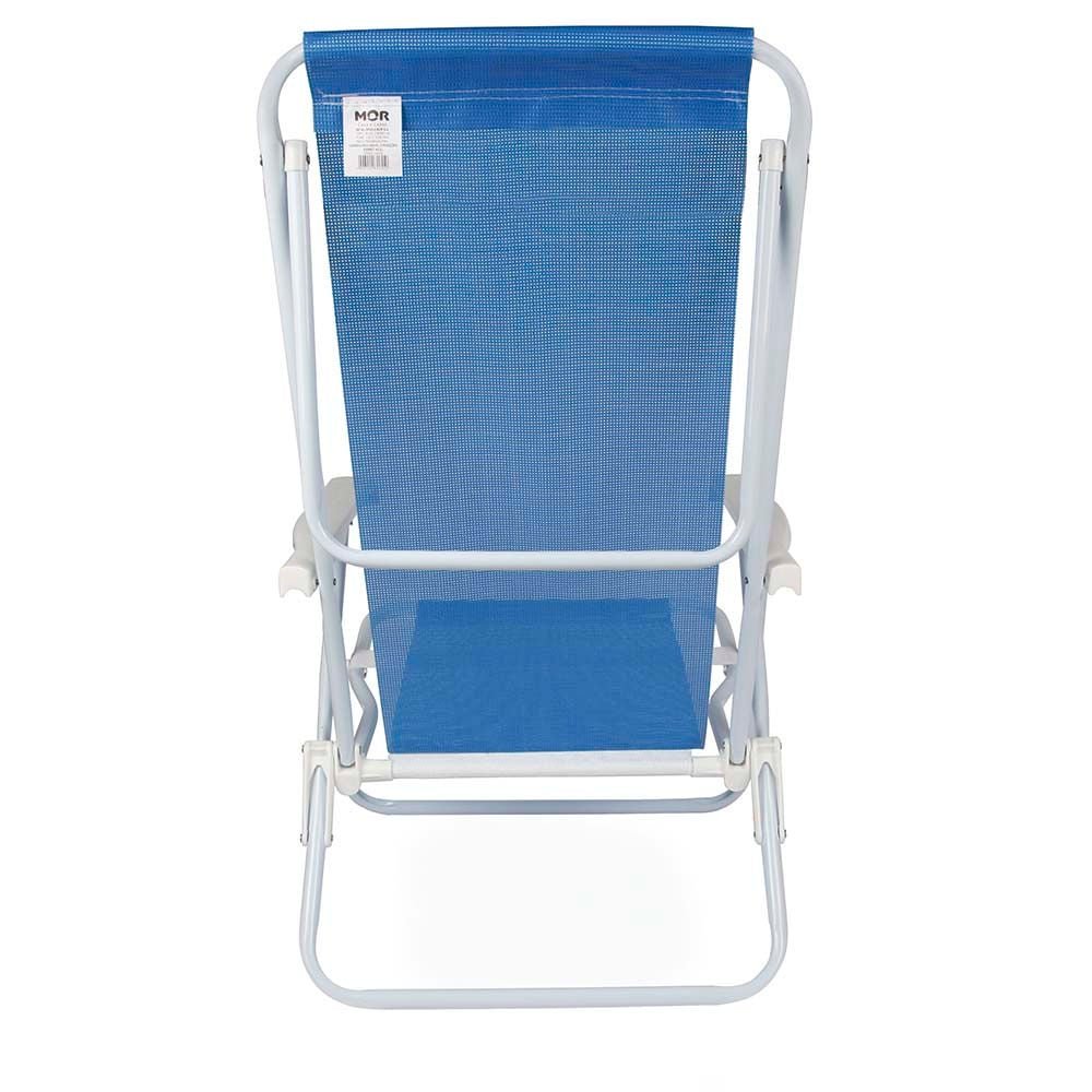 Cadeira Reclinável Aço 8 Posições Azul - 5