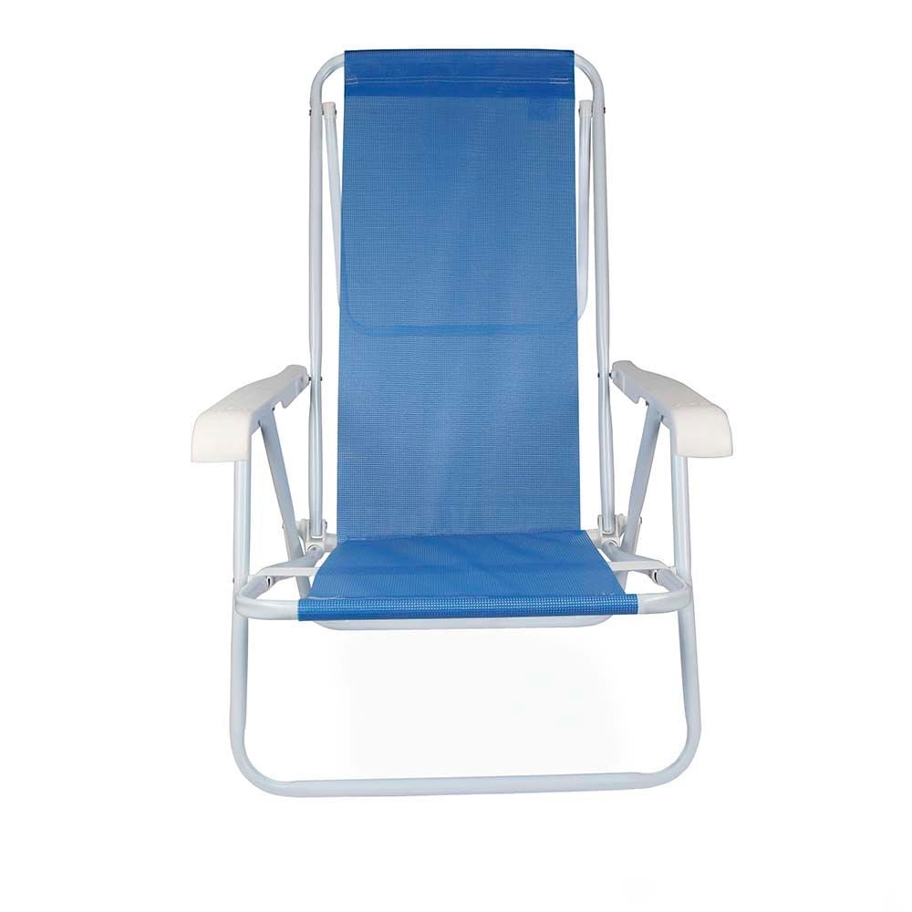 Cadeira Reclinável Aço 8 Posições Azul - 4