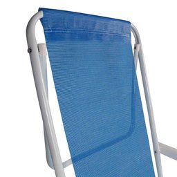 Cadeira Reclinável Aço 8 Posições Azul - 8