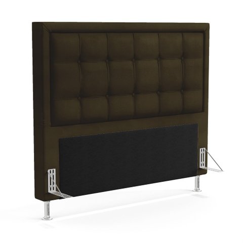 Cabeceira Taurus 160 para Cama Queen Z-010 Sued Marrom Aradecor