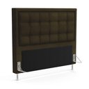 Ver imagem 1 de Cabeceira Taurus 160 para Cama Queen Z-010 Sued Marrom Aradecor