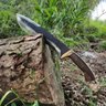 Faca Kukri Artesanal Full Tang 5mm Aço Carbono 5160 12 Polegadas Monobloco - 7