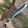 Faca Kukri Artesanal Full Tang 5mm Aço Carbono 5160 12 Polegadas Monobloco - 9