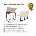 Ver imagem 4 de Escrivaninha Estudo Dobrável pra Quarto Compacta 80cmx45cm Branco