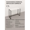 Ver imagem 2 de Escrivaninha Estudo Dobrável pra Quarto Compacta 80cmx45cm Branco