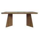 Ver imagem 4 de Mesa de Jantar Retangular Tampo com Moldura e Vidro Sobreposto Rustic/Crema 5389 Madesa
