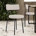 Ver imagem 2 de Kit 08 Cadeiras Decorativas Estofada Para Sala De Jantar Barcelona L02 Linho Bege - Lyam Decor