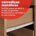 Ver imagem 6 de Guarda-Roupa Casal com Espelho 6 Portas Guarujá Marrom/Amendola