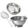 Kit Multiuso Escorredor de Arroz, Macarrão e Peneira Inox - 1